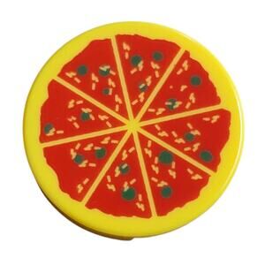 LEGO Pizza 2x2 Round Tile Yellow Red 4150p02 Replacement Parts Pieces Food‎